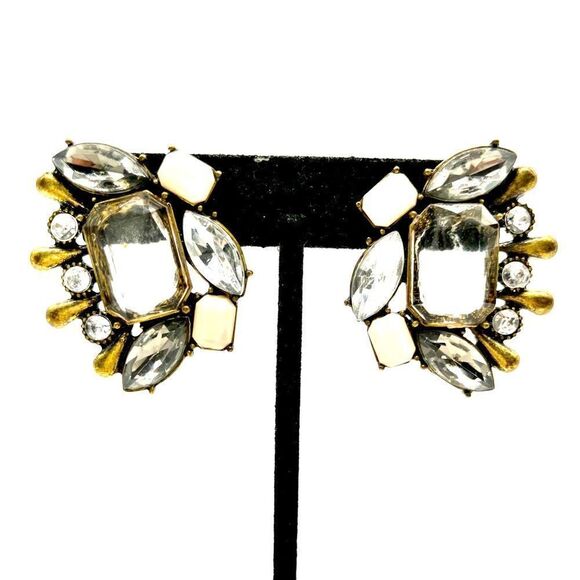 Art Deco Glass Crystals earrings - Picture 1 of 3